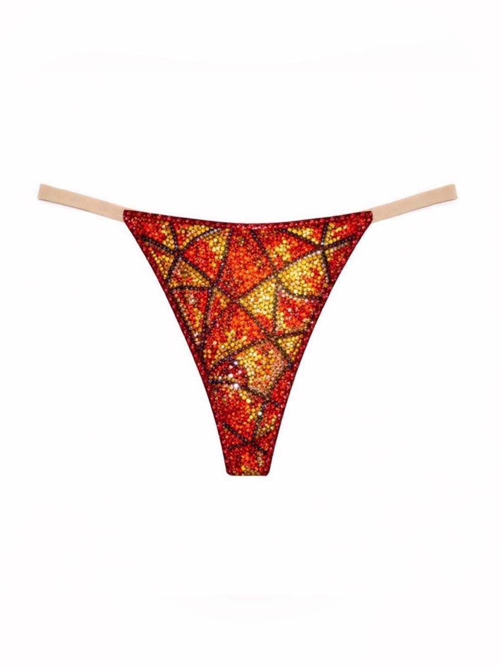 Swirly Flames Crystal Rhinestone Pantie Choose Style & Size XS-3X New